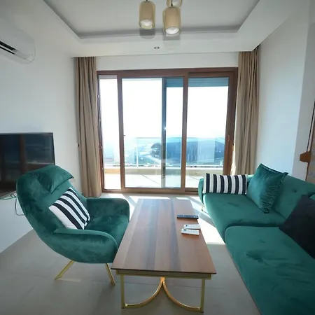 Flat With Sea View Shared Pool & Gym In Alanya Appartement Kargıcak